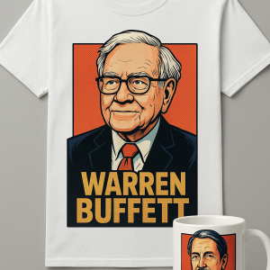 “Vision & Value” Duo Set — Warren Buffett Tee + Larry Ellison Mug